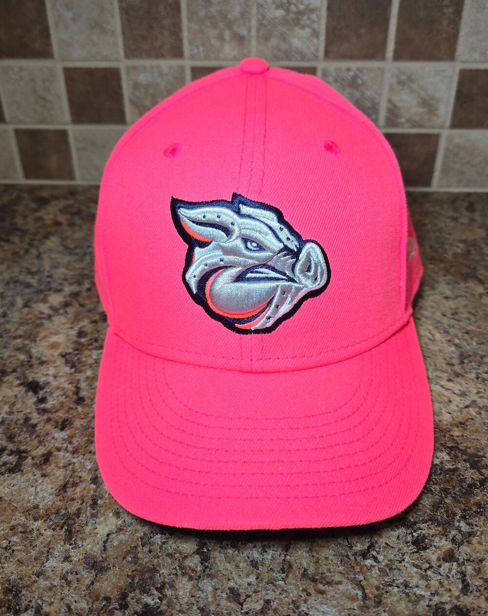 Lehigh Valley Iron Pigs Neon Pink New Era Baseball Hat- Size 8